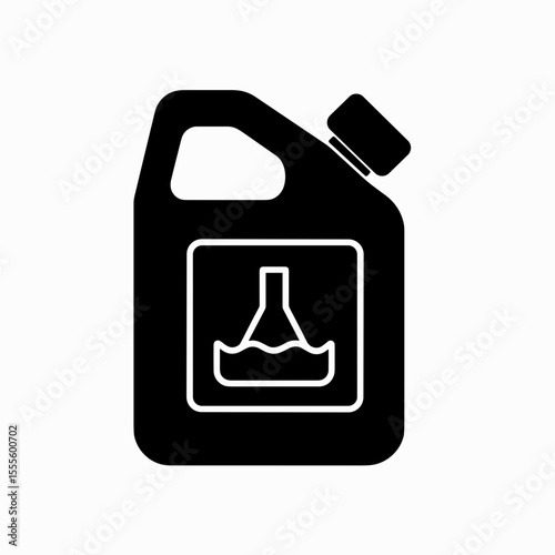 Coolant canister icon symbolizing antifreeze fluid – solid