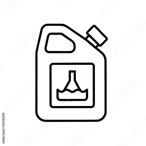Coolant canister icon symbolizing antifreeze fluid – outline