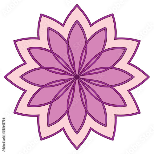 Vibrant abstract orchid bloom with layered transparency and magenta hues