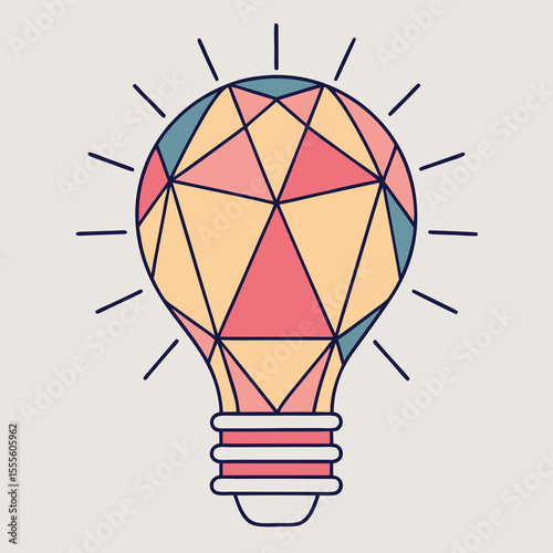Abstract lightbulb idea concept design with vibrant colors