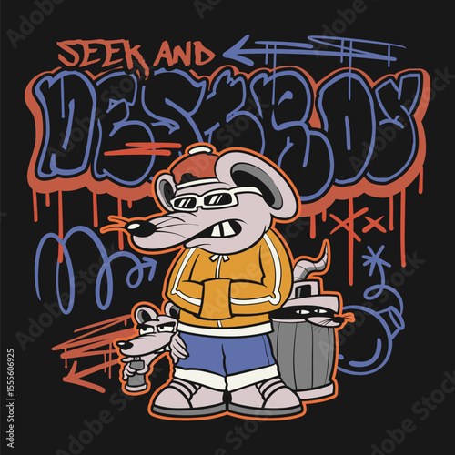 Urban graffiti vector set. Graffiti t-shirt designs bundle for print. Streetwear graphic tee shirt design,
Graffiti art t-shirt design bundle, urban culture with street style graphic set, Cartoon