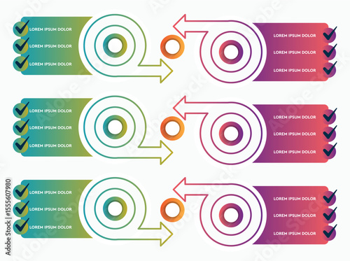 A collection of clean, colorful infographic templates designed for presentations, reports, business strategy, and marketing visuals. Featuring step-by-step processes, circular arrows, and text 02