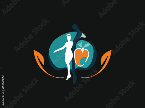 A collection of modern, stylized health and wellness logos featuring human figures, wings, plant leaves, and heart icons. Perfect for medical clinics, holistic therapy, physiotherapy, gynecology, psyc