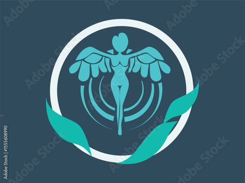 A collection of modern, stylized health and wellness logos featuring human figures, wings, plant leaves, and heart icons. Perfect for medical clinics, holistic therapy, physiotherapy, gynecology, psyc