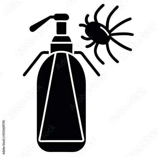 Flat and clean bug spray can icon vector graphic