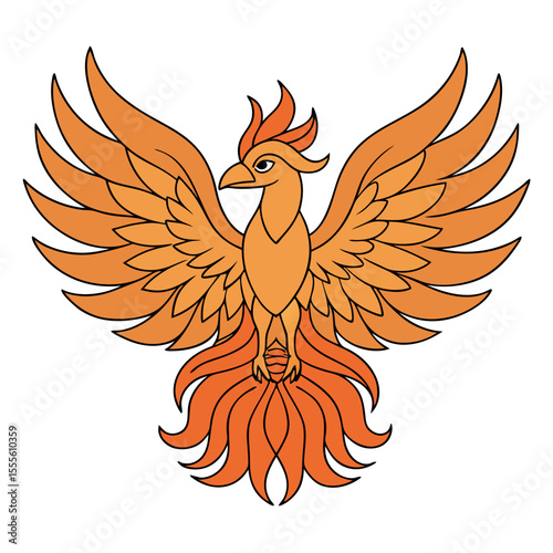 Adult coloring page phoenix rising intricate design for relaxation