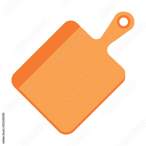 Simple wooden cutting board with ergonomic handle design