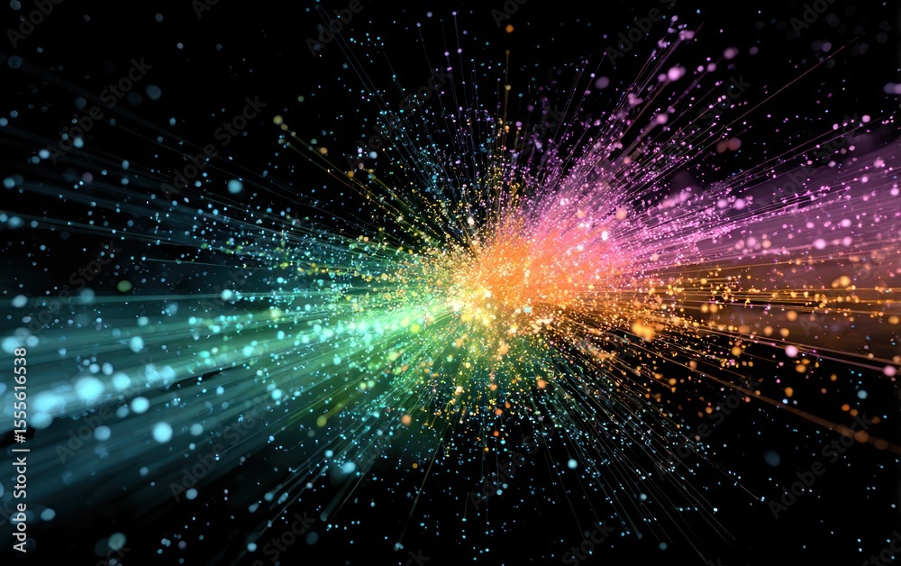 Fototapeta premium Colorful explosion in space (1)