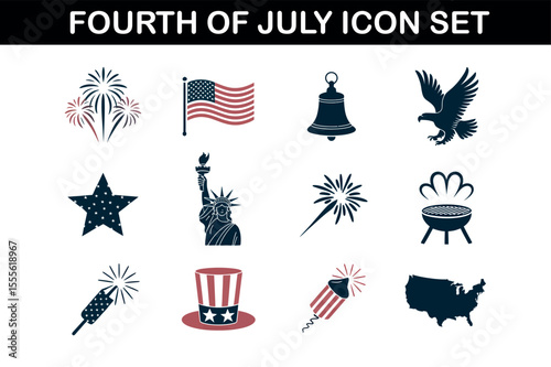 Fourth of July Celebration Icons