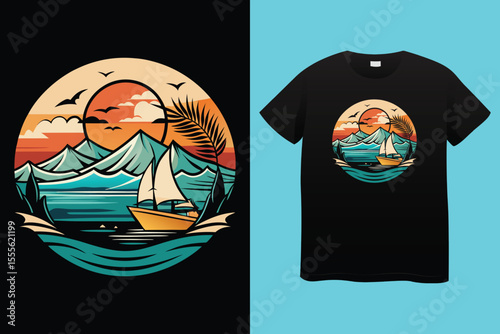 French Riviera Rowing Club Saint Tropez sailing world Ocean Slogan design for t-shirt print, for graphic t-shirt or sweatshirt hoodie, poster, sticker, background, and other uses.