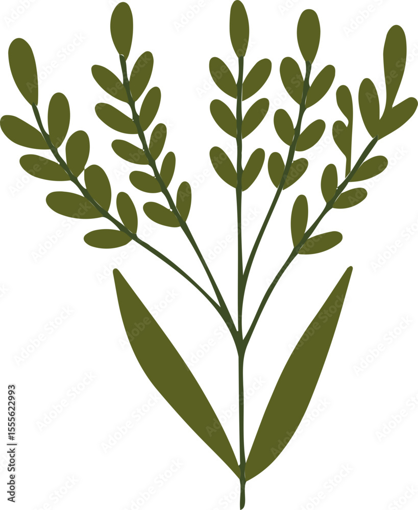 Obraz premium branch with green leaves
