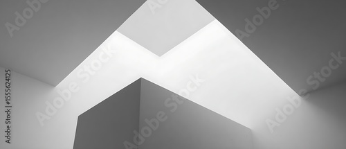 Wallpaper Mural Abstract architecture with stark white light Torontodigital.ca