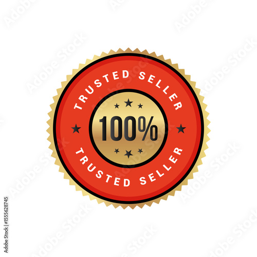 Trusted seller rubber stamp badge logo