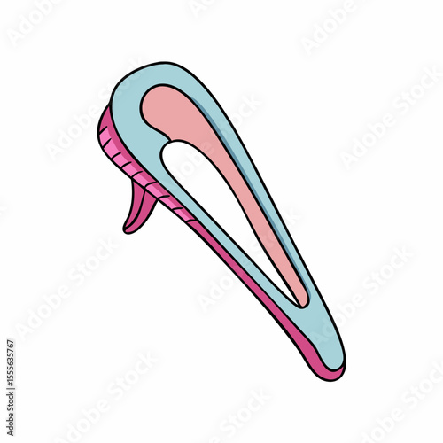 Cute pastel blue and pink barrette hair clip accessory