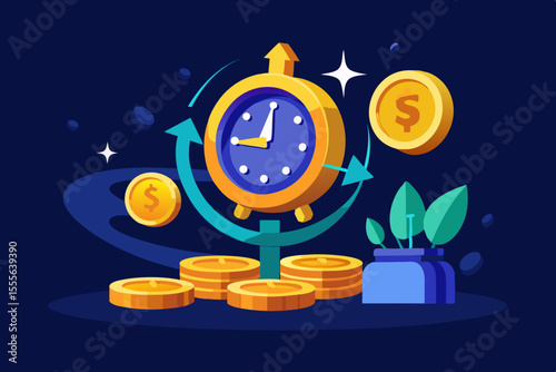 clock turning into coins — symbol of valuable time investment