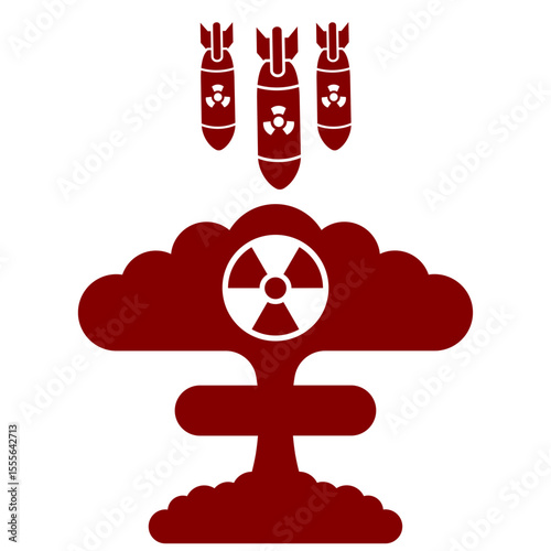 vector illustration set of images of missiles and bomb explosion effects