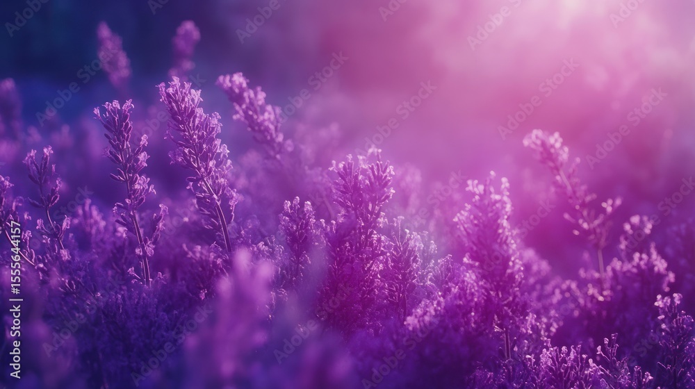 Lavender Field in Sunlight: A Serene Purple Paradise Lavender Field in Sunlight: A Serene Purple Paradise