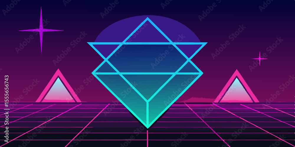 Abstract geometric triangle pattern vector illustration concept with colorful diamond shapes