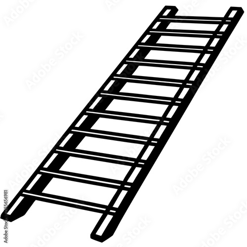 ladders isolated on white background