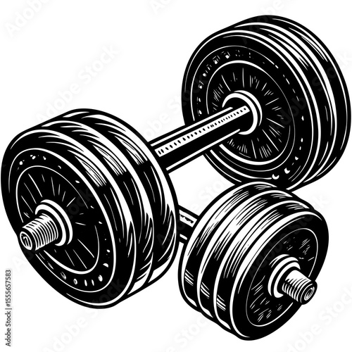 dumbbell isolated on white