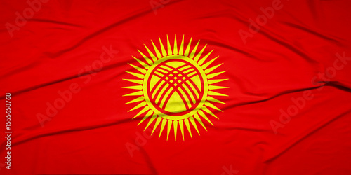 Wind Blowing Kyrgyzstan Flag – Perfect for National Holiday Themes