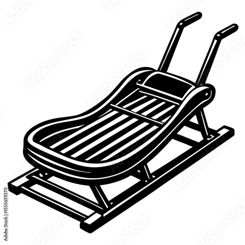 chaise longue on white background