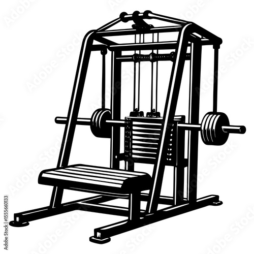 gym equipment isolated on white