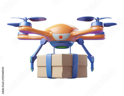 3D drone delivers a package with robotic precision
