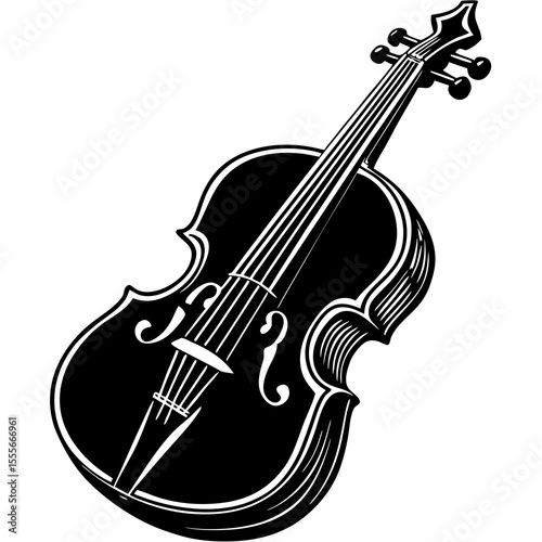 violin isolated on white