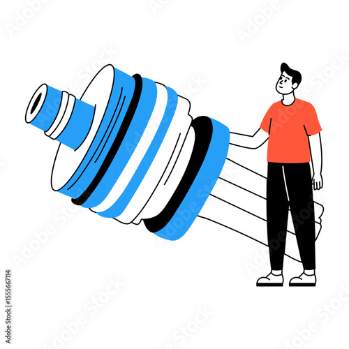 A sketchy style illustration of cv joint
