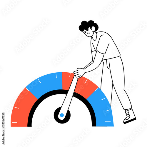 A hand drawn style illustration showing car indicator