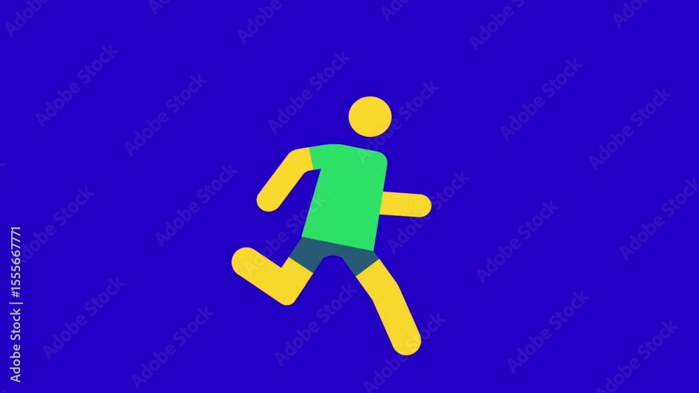 Cartoon animation video gym workout. Cartoon animation video gym workout.