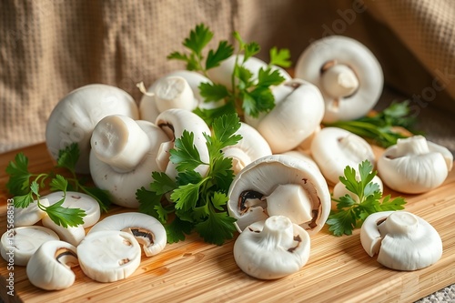 mushrooms and garlic
