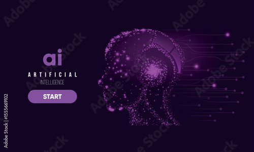 Chatbot for the app's homepage. Highlighted in purple. Vector illustration