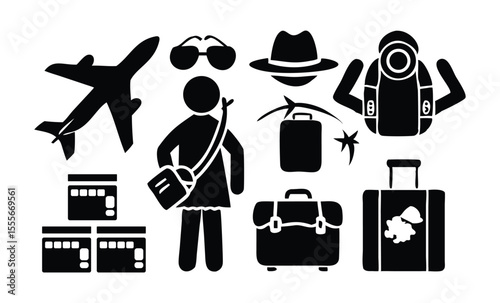 travel icon set vector illustration