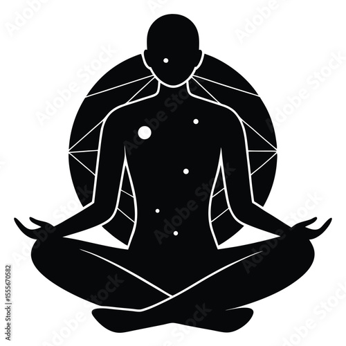 yoga silhouette vector