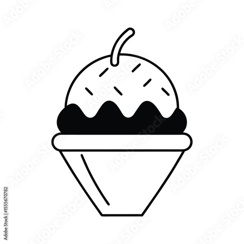 Delicious scoop of ice cream presented in a crispy waffle cone on a clean white background