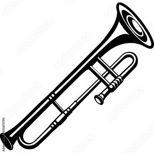 trumpet isolated on white