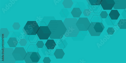 Blue Hexagon Grid Background Vector