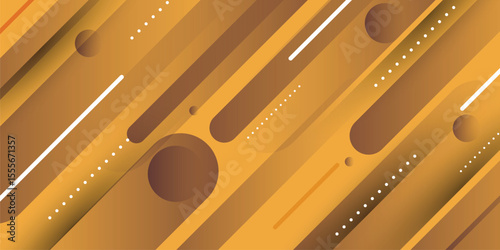 Retro Yellow Geometric Lines Background Vector