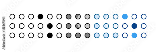Braille Alphabet Icon Set Multiple Style Collection