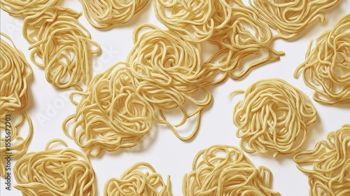 A Culinary Delight: An Abundance of Twisted Pasta Noodles Piled in an Artistic Arrangement, Showcasing the Endless Versatility of Pasta in Cooking