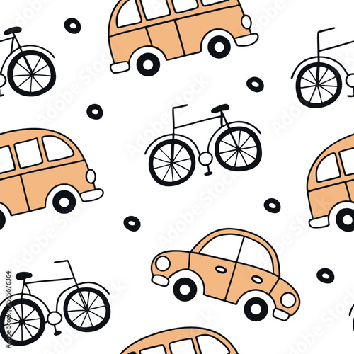 seamless pattern with cars