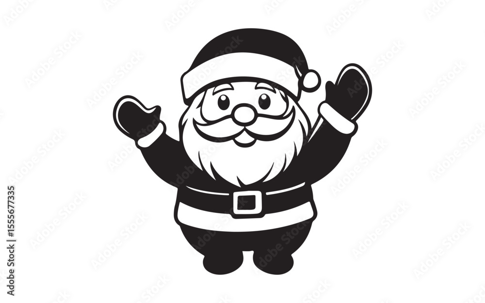 Naklejka premium christmas happy santa claus