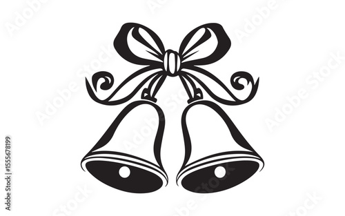 christmas bells isolated on white