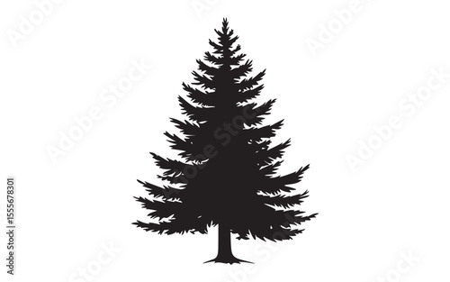 set of christmas trees