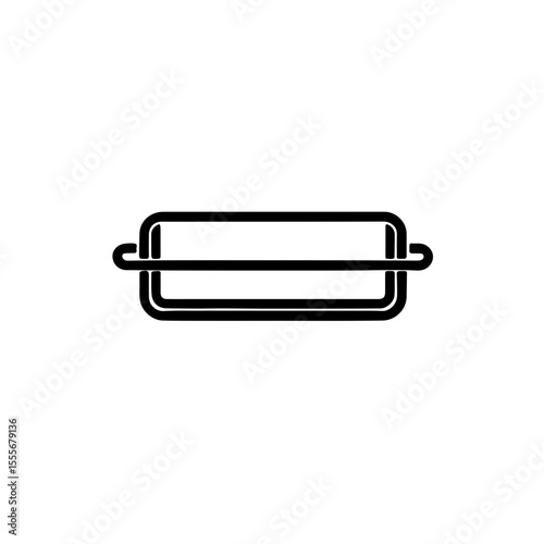 Towel Holder or Towel Bar Icon. A sleek and minimalist black vector icon of a towel holder or towel bar, perfect for illustrating bathroom fixtures, organization, home decor, and hygiene concepts