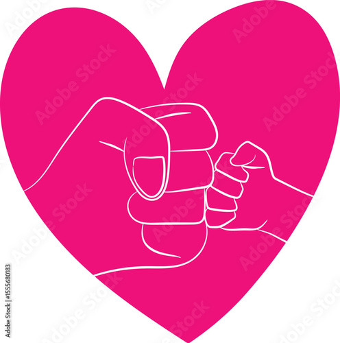 Unbreakable Bond: Mother and Child Love Heart