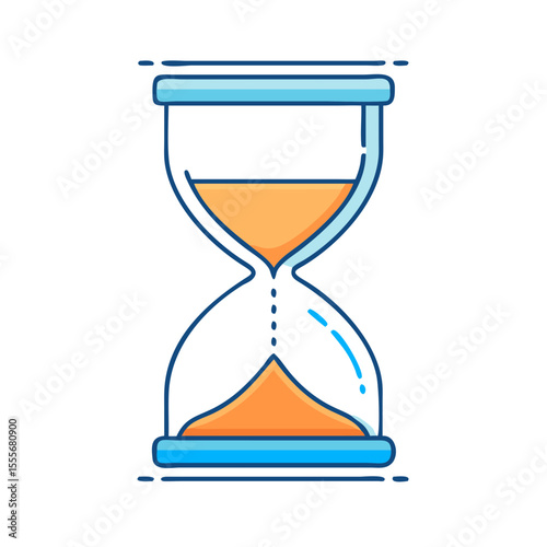 Stylized hourglass icon symbolizing time passing and urgency