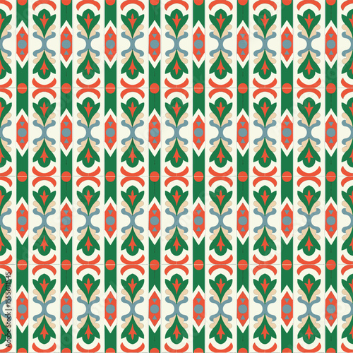 ethnic floral seamless pattern. abstract ornament pattern